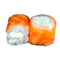 Roll de salmón y queso